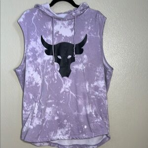 Under Armour Purple Muscle Tee Hoodie with Graphic Design